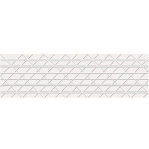 The 3 x 450 White Central® 270 Reinforced Tape (10/Case) features a sleek pattern of diagonal and horizontal lines forming triangles and diamonds, adding a modern, minimalist touch to any project.