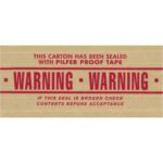 Label: Sealed with 3 x 450 Warning Tape Logic® Lbs7500 Messaged Reinforced Water Activated Tape. WARNING WARNING If the seal is broken, check contents before acceptance.