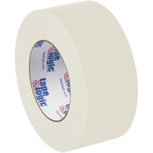 A 2 x 60 yds. natural white flatback tape, branded Tape Logic® Lbs5400, elegantly displays on the inner core, reflecting its premium quality as part of a 24 rolls per case collection.