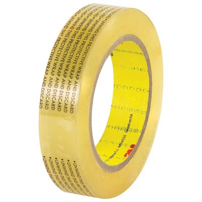 T9556656PK.jpg The 3M™ 665 Double Sided Film Tape, measuring 1 x 72 yds. (6 Pack), comes with transparent adhesive tape and black text to remove the protective wrap set on a plain white background, featuring a yellow inner core.