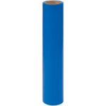 A roll of solid blue paper stands upright against a white background, resembling MH-USA 24 x 200 Hard Surface/Countertop Protection Tape (1 Roll/Case).