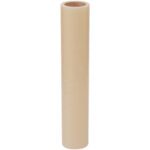 A single tall roll of MH-USA 24 x 200 Carpet Protection Tape (1 Roll/Case) stands upright against a white background, its beige plastic wrap subtly gleaming in the light.