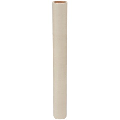 T963611220.jpg A tall roll of MH-USA 36 x 200 Cabinet Protection Tape (1 Roll/Case) stands upright against a plain white background, resembling the simple elegance of beige parchment paper.
