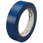 A roll of 1 x 36 yds. Blue 3M General Purpose Vinyl Tape 764 (36/Case) with a white core is shown on a plain white background.