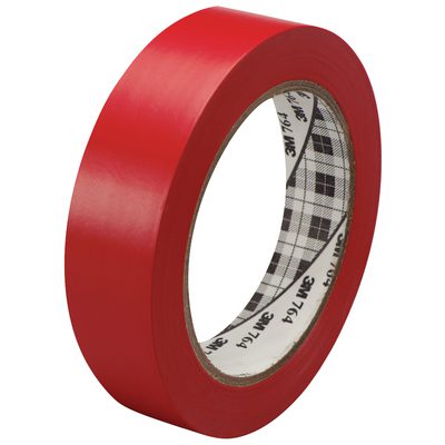 T965764R6PK.jpg The 1 x 36 yds Red 3M General Purpose Vinyl Tape 764 comes in a glossy finish with a plaid-patterned inner core featuring the brand logo and text. It’s part of a convenient 6-pack and is set against a plain background.