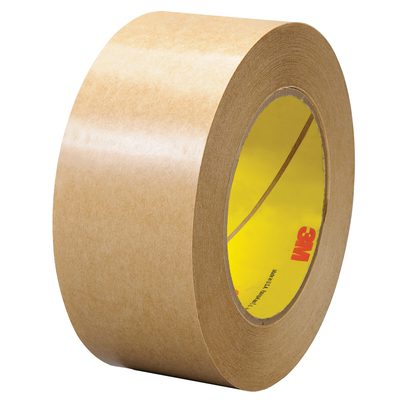 T967465.jpg The 2 x 60 yds. brown adhesive tape, featuring a yellow core and 3M branding, is perfect for sealing or packaging. The 3M™ 465 Adhesive Transfer Tape has a smooth, slightly reflective surface and comes in cases of 24 rolls.