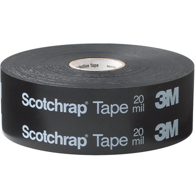 T9675111PK.jpg A roll of 3M™ 51 Scotchwrap™ Corrosion Protection Tape, measuring 2 x 100, comes in black (1 pack) and is marked 20 mil, decorated with the iconic 3M logo.