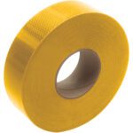 The 3M™ 983 Reflective Tape, sized at 2 x 150, boasts a hexagonal pattern that enhances sheen. Its glossy coil in vibrant yellow ensures high visibility for diverse uses, making it ideal for enhancing safety and noticeability.