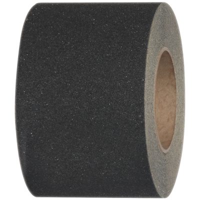 T96960B.jpg A large black roll of coarse sandpaper, similar to the 4 x 60 Black Heavy Duty Tape Logic® Anti-Slip Tape (1 Roll/Case), features a sturdy hollow cardboard tube center.