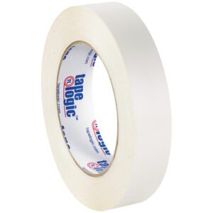 The 1 x 60 yds. Tape Logic® Double Sided Film Tape, with Tape Logic® in blue and red on the core, is sleek white tape ideal for any task, available in cases of 48 rolls.