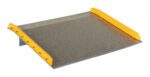 The Vestil Aluminum Dock Board Steel Curb 10K 60X48 has a diamond plate surface and bright yellow edges to bridge dock and vehicle gaps seamlessly. It features durable steel curbs and supports up to 10,000 lbs in its compact 60x48 size.