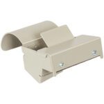 The beige wall-mounted cord cover blends style and function with a curved top and flat base to elegantly conceal wires. Secured by two screws, the serrated edge of the lower panel adds detail—offering organization as efficiently as the 3M™ H123 - 3 Heavy-Duty Carton Sealing Tape Dispenser.
