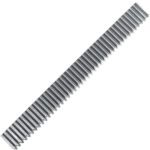 A 3M Replacement Blade for H128 resembles a long metallic gear rack with smoothly finished, evenly spaced teeth on one edge, used in mechanical systems to convert rotational to linear motion.