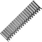 A serrated metal plague compatible with the 3M Replacement Blade M707 and H12 Dispensers, elegantly curved with repeating triangular patterns.