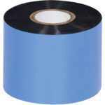 The MH-USA 2.09 x 1345 black thermal transfer ribbon has a blue base with a black top section for barcode printers and is tightly wound on a circular cardboard core. These wax ribbons come in cases of 36 rolls, ensuring you remain stocked.