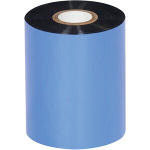 The MH-USA 3.5 x 1476 Black Zebra Thermal Transfer Ribbon, featuring a black outer edge and wound around a cardboard core, is perfect for printing barcodes and labels. Available in cases of 24 rolls.