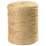 The MH-USA 3-Ply, 84 lb Jute Twine (5000/Roll) is a large, natural-colored spool with a visible rough, fibrous surface, typical of materials like jute or sisal.