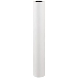 A 36 x 150 White Tyvek® Roll (1 Roll/Case) sits upright against a plain background. Ideal for large printers or wrapping, this tall, cylindrical roll provides durability and reliability in a single compact package.