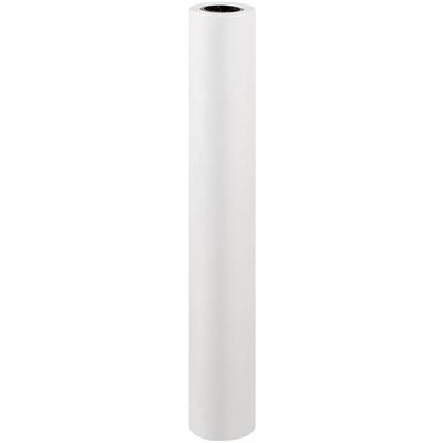 TYR36150WH.jpg A 36 x 150 White Tyvek® Roll (1 Roll/Case) sits upright against a plain background. Ideal for large printers or wrapping, this tall, cylindrical roll provides durability and reliability in a single compact package.