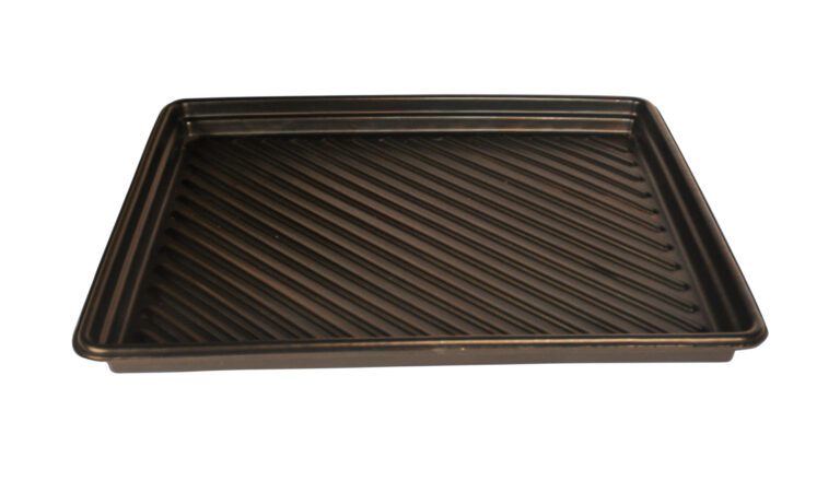 UT-TRAY-4048_A.jpg The sleek, black grill pan with raised diagonal ridges and shallow sides is perfect for grilling or baking. It complements the versatile 30-gallon Vestil Utility Tray 52 X 44, providing exceptional cooking convenience for culinary enthusiasts.