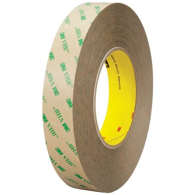 VHB947312R.jpg A roll of 3M™ F9473PC VHB™ tape, measuring 1/2 x 5 yds., is clear and packaged as one roll per case.