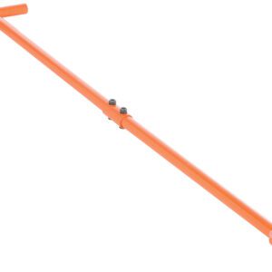 The Vestil Handle To Use W/Vhms-2, an orange metal load binder bar with a T-handle and flat hook, measures 50.6 inches and is designed to adjust cargo tension. Its displayed diagonally against a white background.
