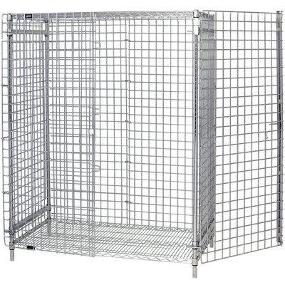 WSS6024D.jpg The MH-USA 60 x 24 Security Cart Doors offer a robust grid-patterned metal wire storage cage with a rectangular shape and open side for convenient secure storage, ideal for industrial or warehouse settings.