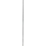 The MH-USA 63 chrome pole, part of a set of four for security carts, stands upright on a white background with its straight, uniformly thick, shiny surface.