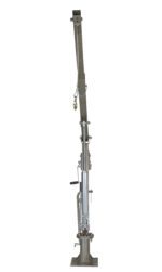 Image of the Vestil Winch Truck Jib Crane 1K Extended Ss, showcasing a metallic design. It has an adjustable arm, sturdy base, and extended reach, ideal for lifting in industrial or construction settings. Perfect for heavy-duty tasks.