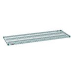 The Metro Super Erecta 2472NK3 Industrial Wire Shelf in a 24 x 72 design features a Metroseal Green Epoxy finish, offering durable storage with an open layout.