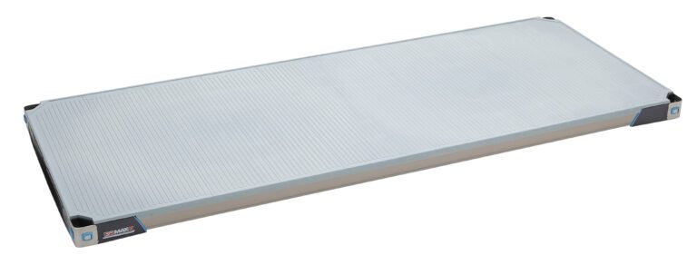 gw7tc5jf1crwcfzt1lxv9u0sfzg78eyt.jpg A 24 x 60 rectangular gray treadmill walking pad features a textured surface, reinforced black corners, and a side control panel, resembling the durable design of a MetroMax i MX2460F Plastic Industrial Shelf with Solid Mat.