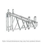 Stainless steel suspension loops for folder filing, with a sturdy frame design similar to the Metro 2WS14S Super Erecta Post-Type Wall Mount Double Shelf Support for 14 Wide Shelves. Note: Dimensions may vary from the product shown.