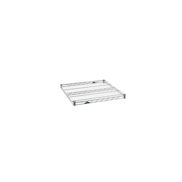 i6iyvojsjea8ug2dcjlte2vefk4g4qkq.jpg A gray metal wire shelf with a square shape, featuring a grid pattern and edge reinforcements. It has a simple industrial design, suitable for storage or organization purposes.