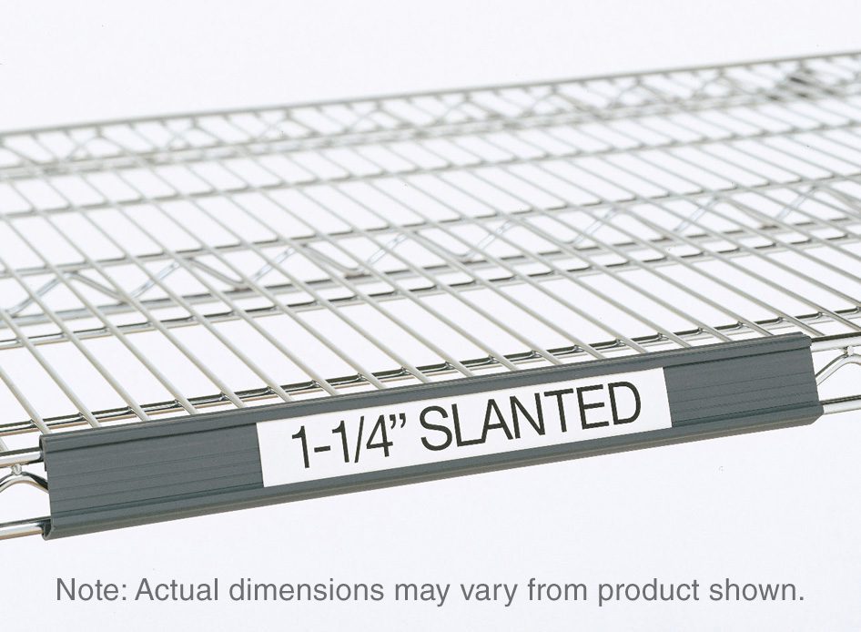 Metro 9990SL4 Super Erecta Slanted Label Holder, Gray, 43" x 1.25"