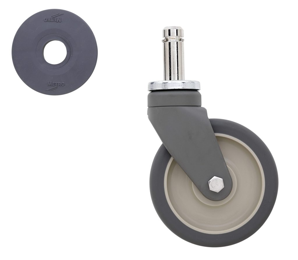 5" Polyurethane Swivel Stem Caster for Super Erecta Industrial Wire Shelving Racks