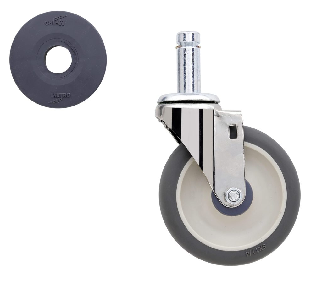 5" Swivel Stem Caster for Super Erecta Industrial Wire Shelving Racks