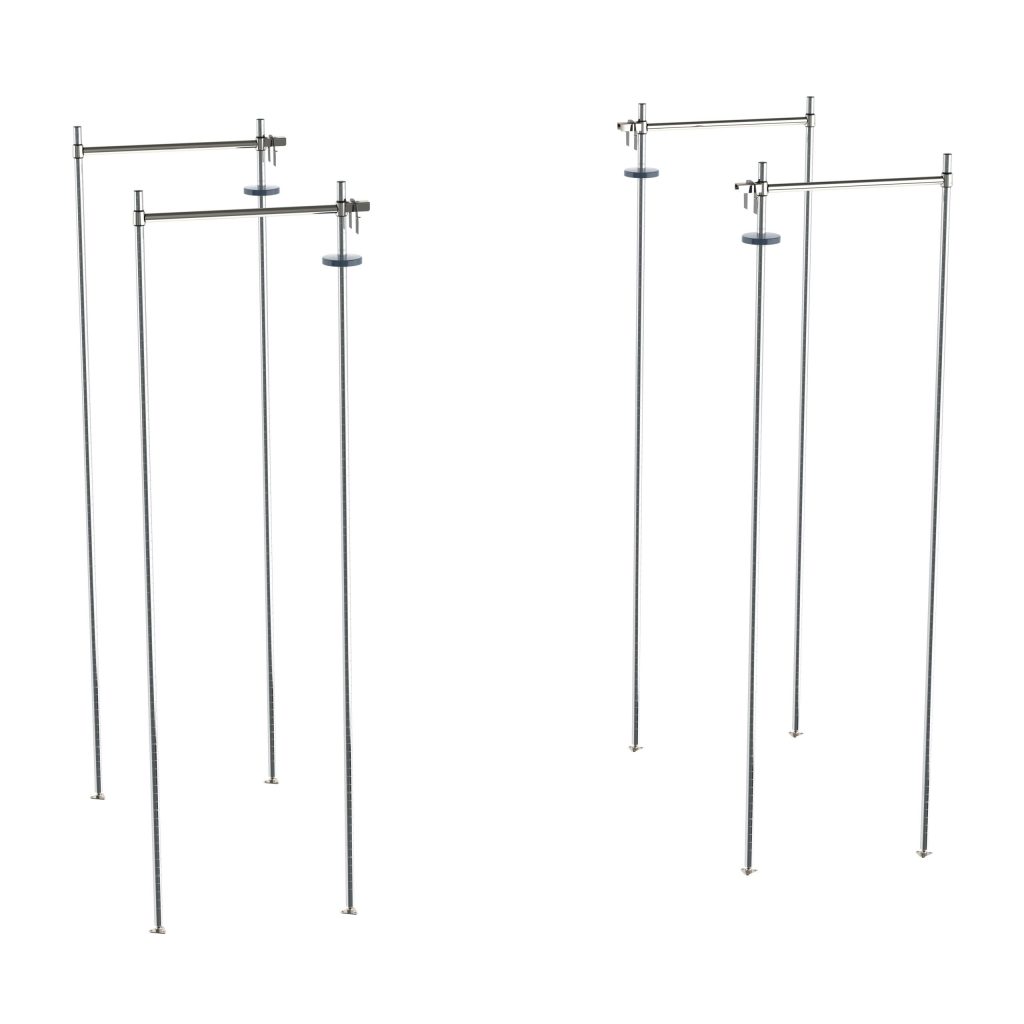 Top-Track Stationary End Unit Kit for 24" Wide Super Erecta Wire Shelving Chrome