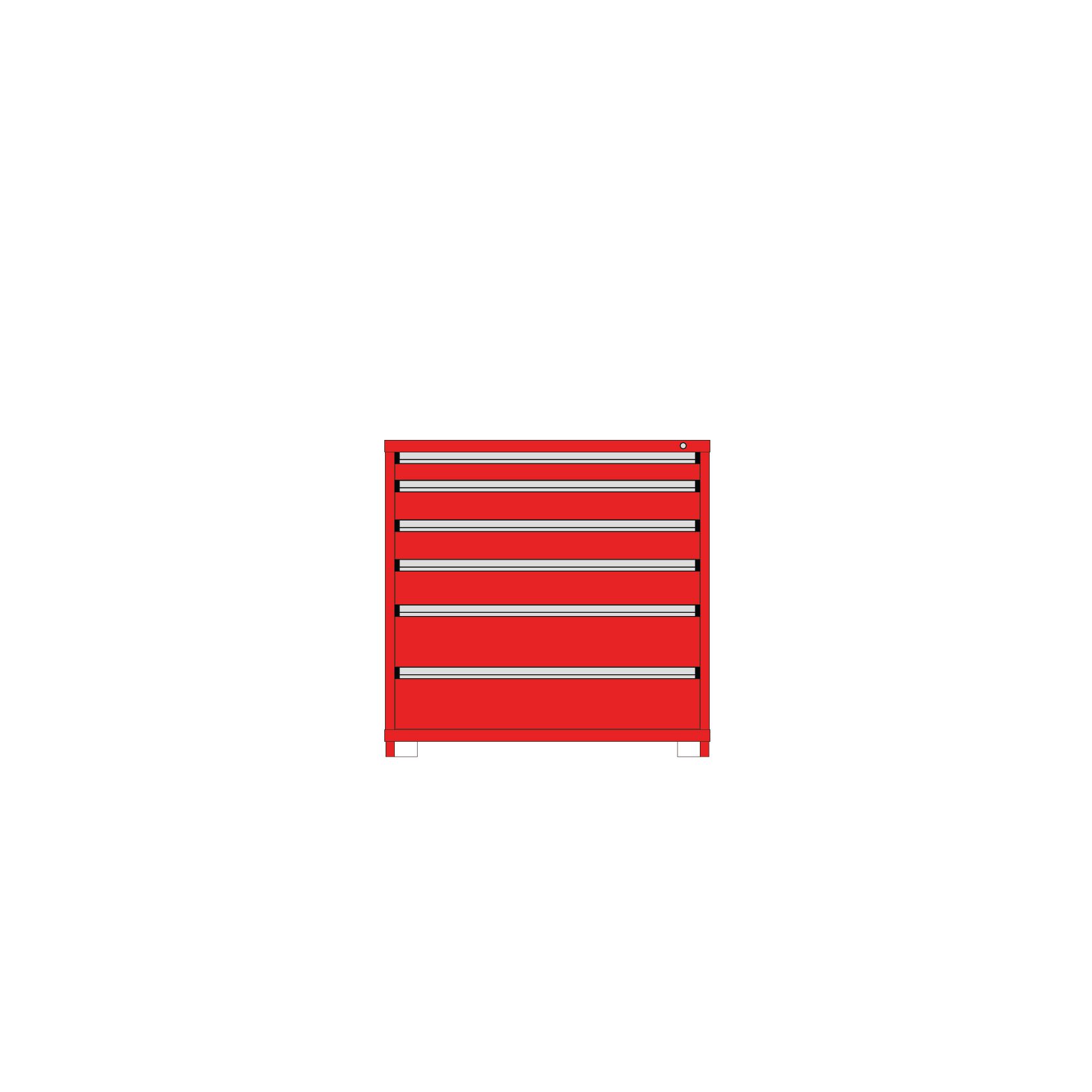 Borroughs Modular Drawer Cabinet Fork Truck Base, 6 Drawers-