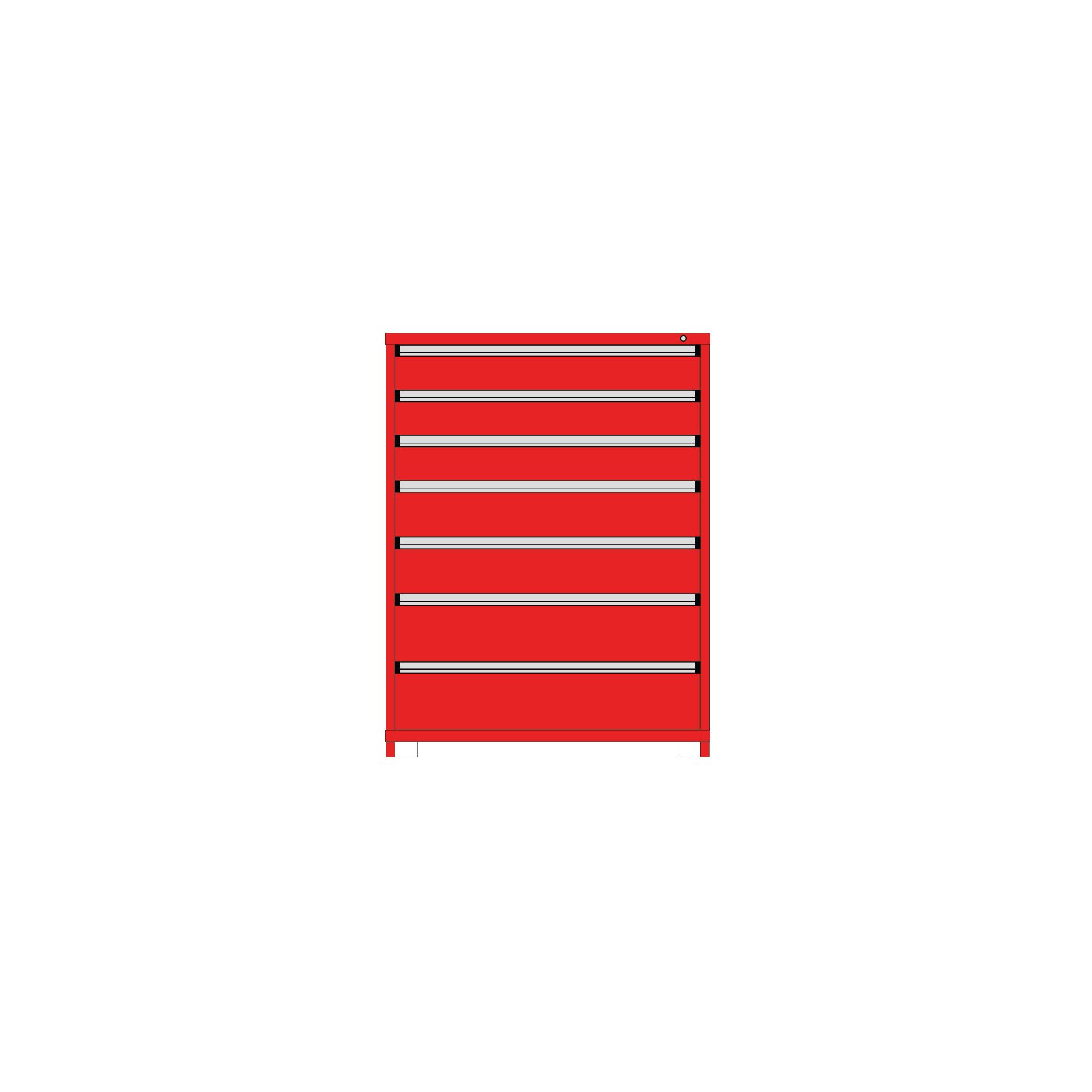 Borroughs Modular Drawer Cabinet Fork Truck Base, 7 Drawers-