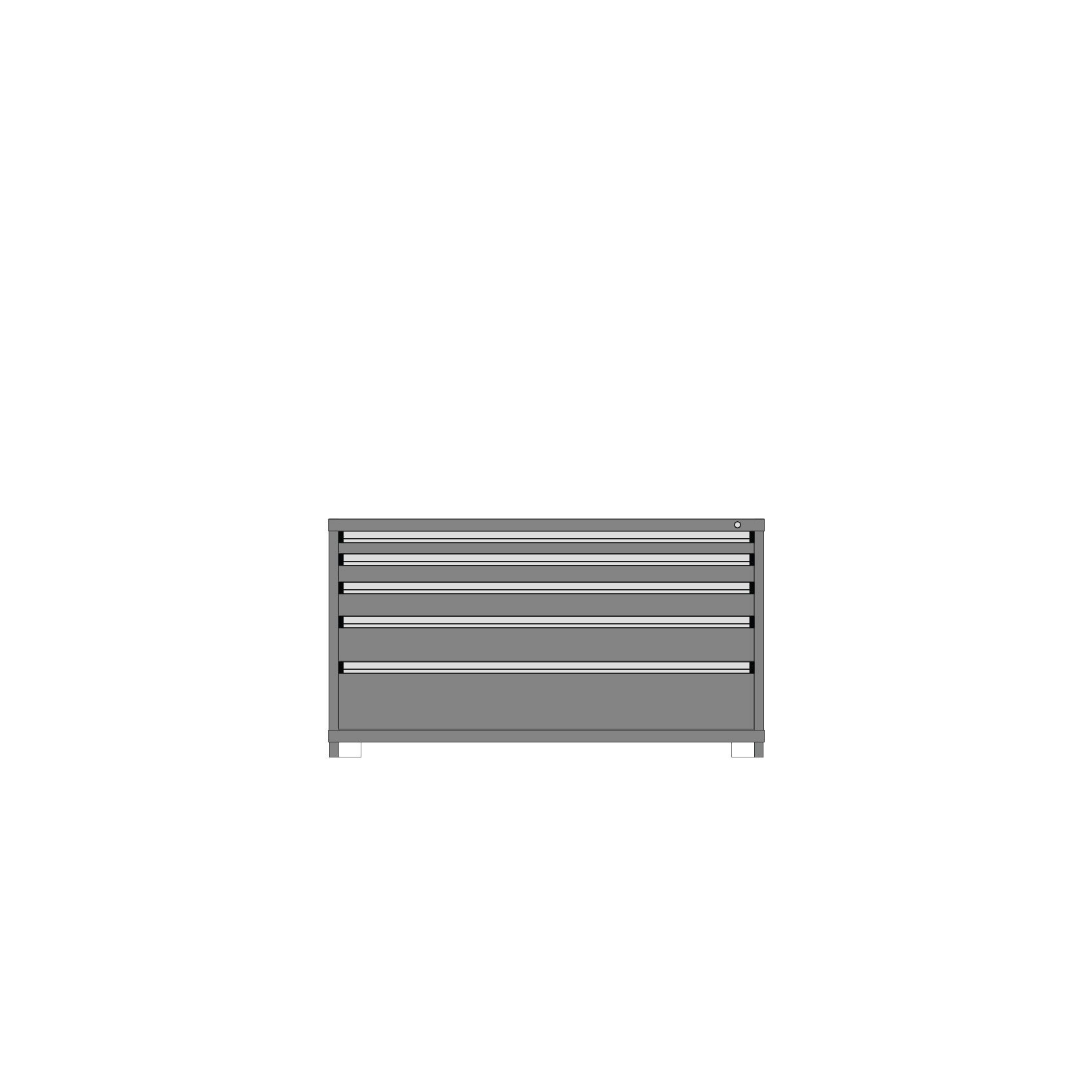 Borroughs Modular Drawer Cabinet Fork Truck Base, 5 Drawers-