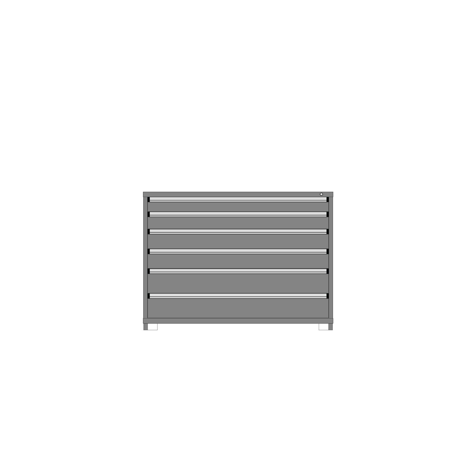 Borroughs Modular Drawer Cabinet Fork Truck Base, 6 Drawers-