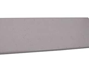 The 18 deep Aurora Quik-Lok Shelving Deep Storage Shelf is a flat, rectangular metal panel with a plain gray surface, slightly raised edges, and set against a white background.