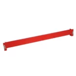 A long, red metal beam with brackets on each end, designed for industrial or construction use. The beam is horizontally oriented against a plain white background.