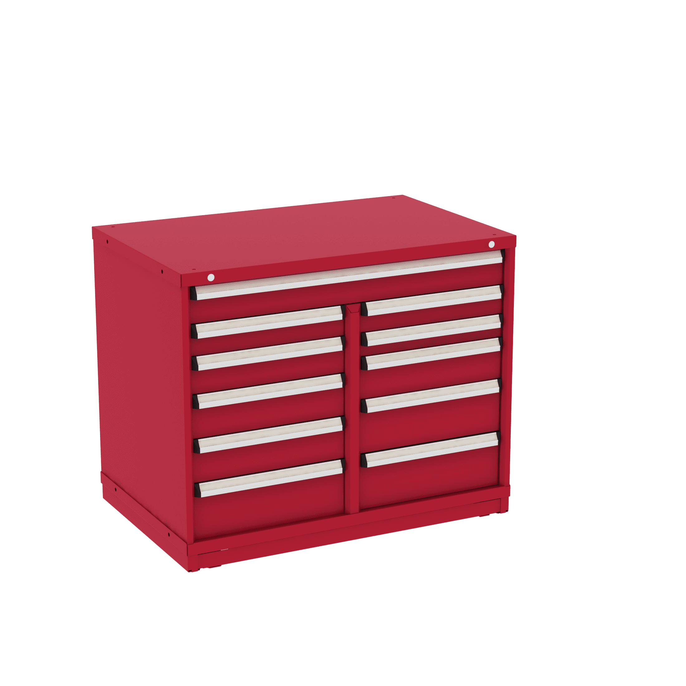 Borroughs Fork Truck Base Combination Cabinet, 11 Drawers, 37"H x 45-3/16"W x 29-1/4"D