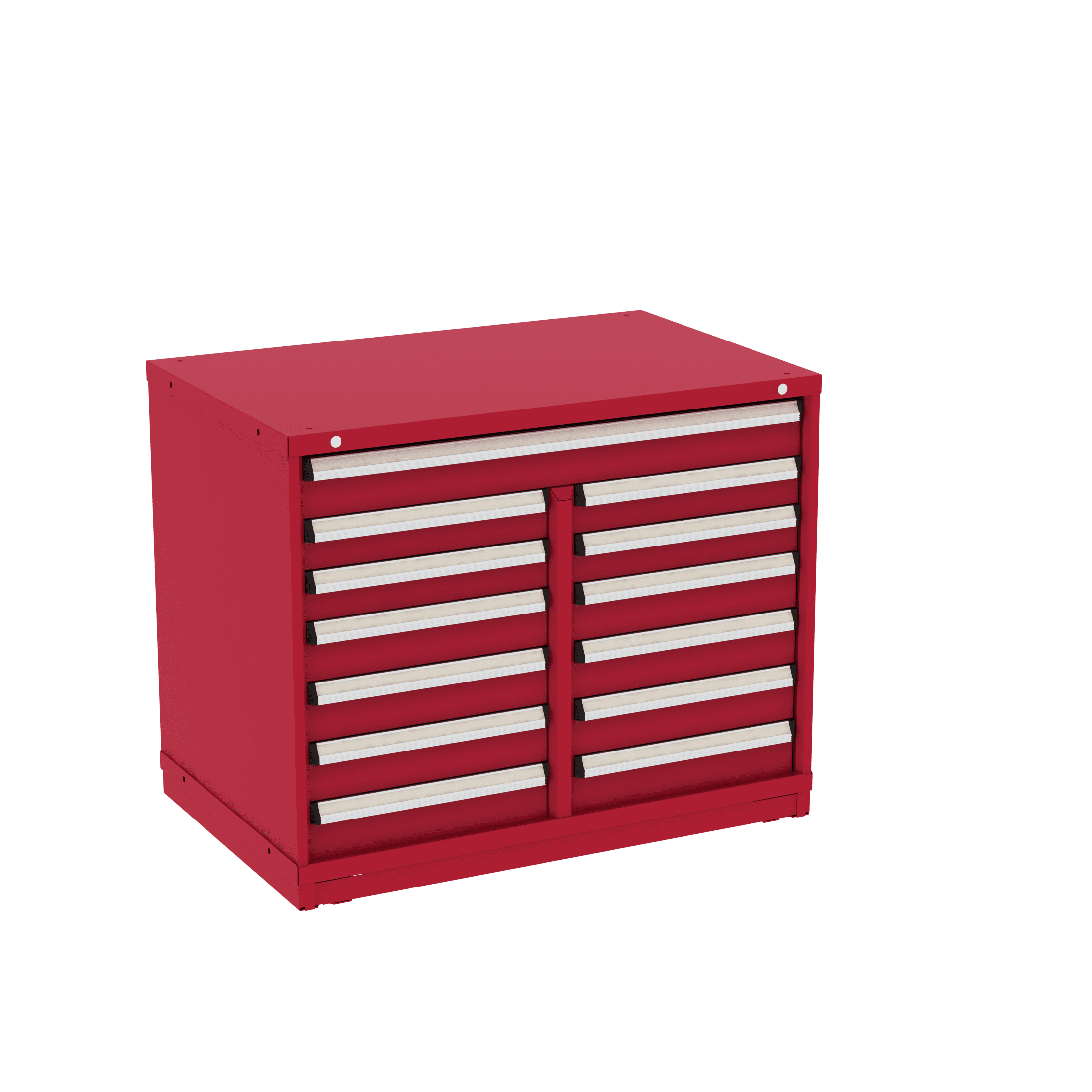 Borroughs Mobile Combination Cabinet, 13 Drawers, 37"H x 45-3/16"W x 29-1/4"D