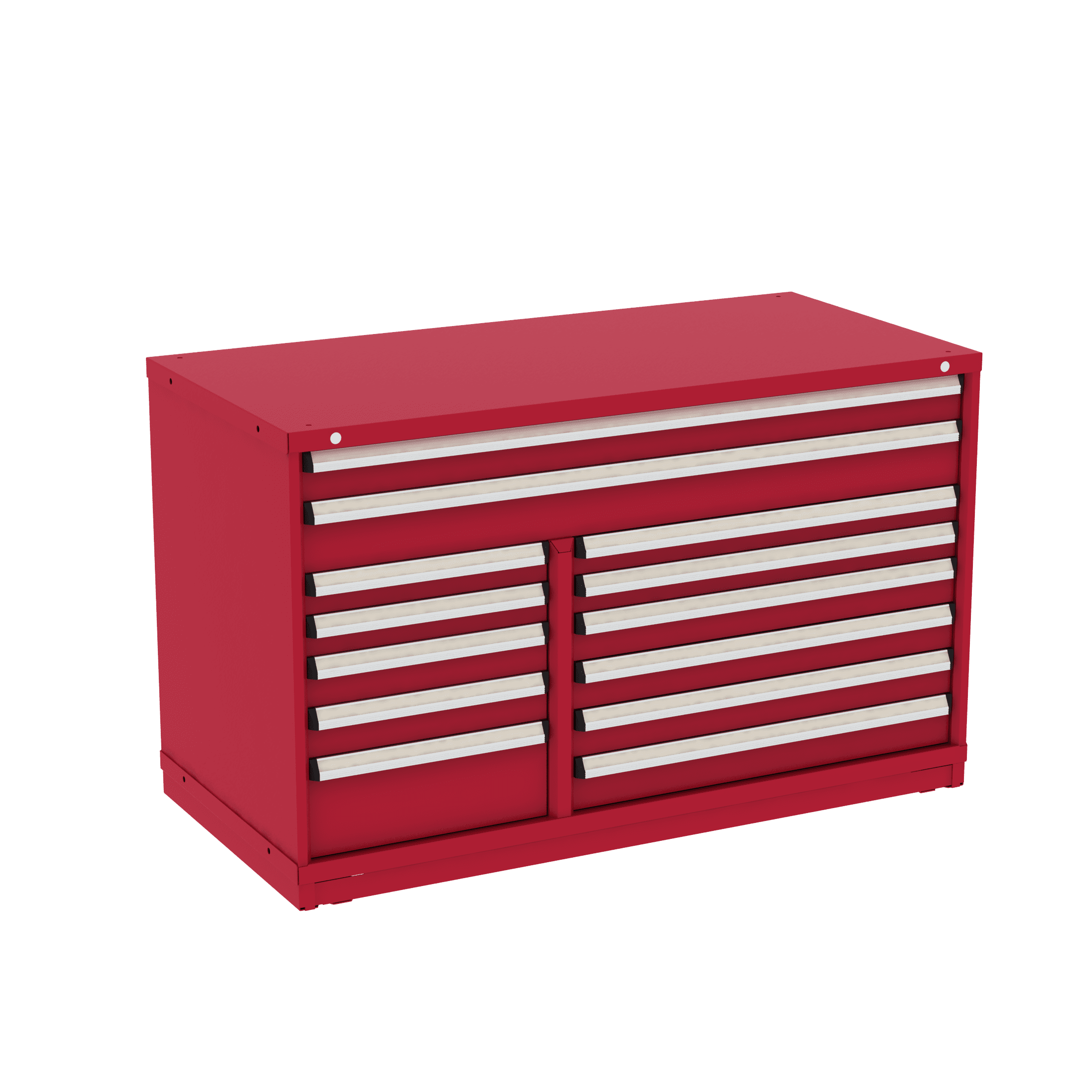 Borroughs Mobile Combination Cabinet, 13 Drawers, 37"H x 60-3/8"W x 29-1/4"D