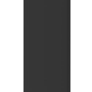 A sleek, vertical black panel displayed against a white background, positioned slightly at an angle from the right. The panel has a simple, modern, and minimalist design.