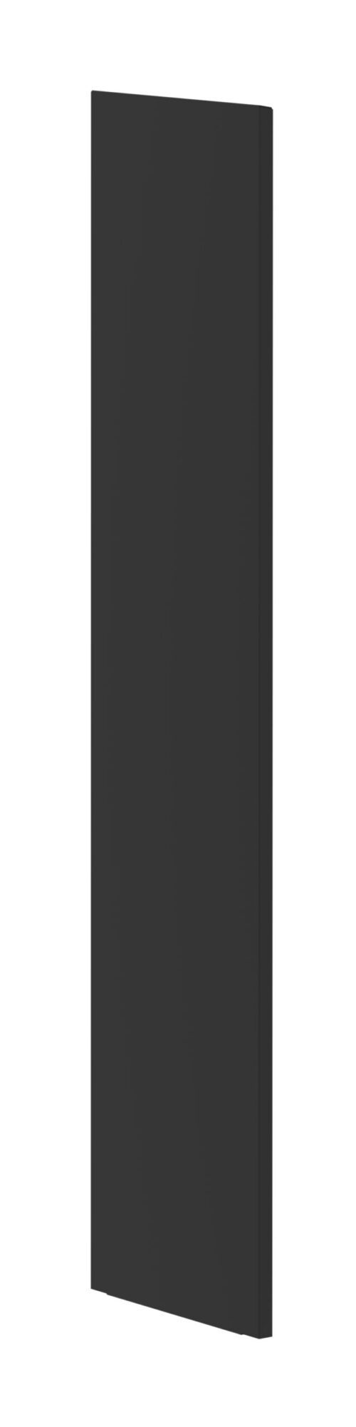 A sleek, vertical black panel displayed against a white background, positioned slightly at an angle from the right. The panel has a simple, modern, and minimalist design.