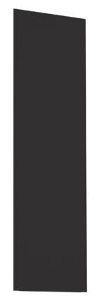 A solid black vertical rectangle on a plain white background.