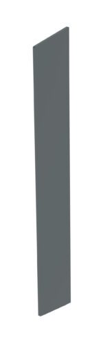 Gray vertical rectangular panel on a white background.